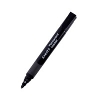Маркер Axent Permanent Comfort Grip 2542-A, 2 мм круглий чорний (2542-01-A)