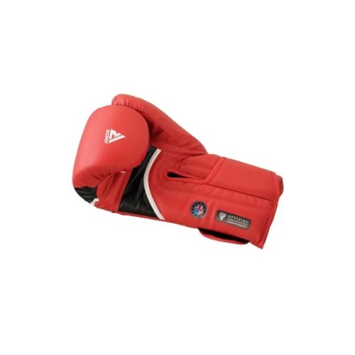 Боксерські рукавички RDX Aura Plus T-17 Red/Black 16 унцій (BGR-T17RB-16OZ+)