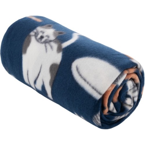 Плед Ardesto Fleece 100% поліестер, котики, синій 130х160 см (ART0725PB)