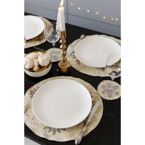 Серветка на стіл Прованс гобеленова Золоте свято D 35см (036313)