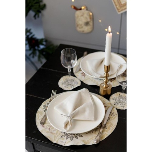 Серветка на стіл Прованс гобеленова Золоте свято D 35см (036313)