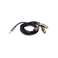 Кабель мультимедійний 3.5mm M to 2xRCA 1.0m PowerPlant (CA912834)