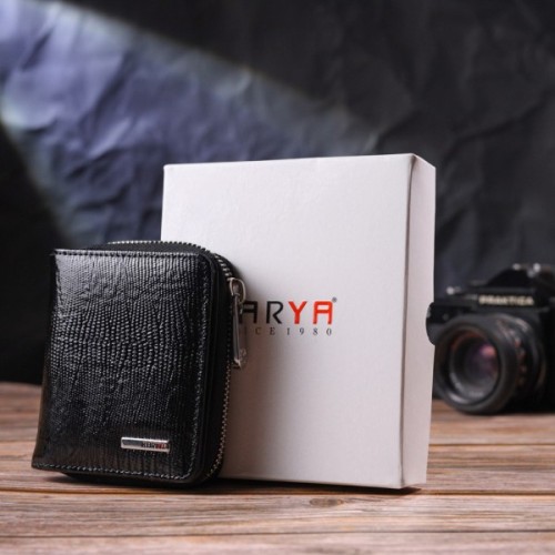 Гаманець Karya З натуральної шкіри Чорний (21411)