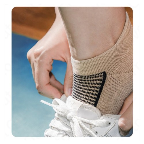 Шкарпетки Naturehike низькі NH21FS014 2 пари бежеві чорні L (6927595773161)