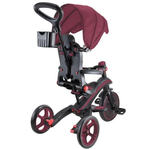 Дитячий велосипед Globber Explorer trike Foldable 4 в 1, бордовий (732-202-2)