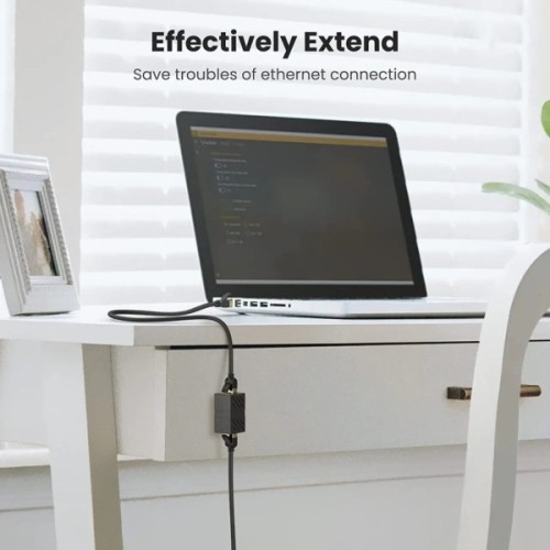 Зрощувач RJ-45 NW114 Ethernet Cable Extender Adapter Black Ugreen (20390)