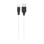 Дата кабель USB 2.0 AM to USB-C 2.0m 3A silicone X21 Plus black+white HOCO (6931474713889)