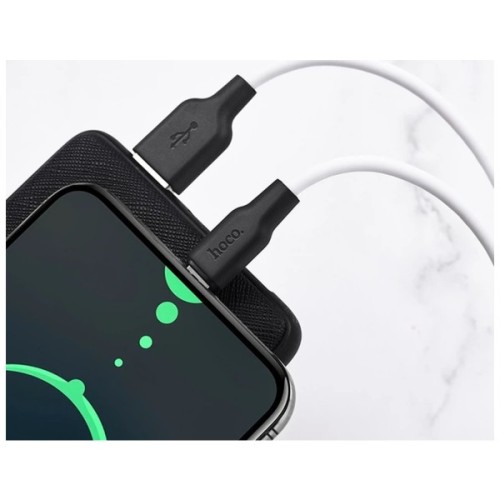 Дата кабель USB 2.0 AM to USB-C 2.0m 3A silicone X21 Plus black+white HOCO (6931474713889)