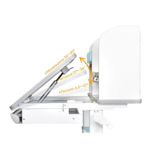 Парта Mealux Edmonton Multicolor BL з полицею (BD-610 W/МС + BL с полкой)