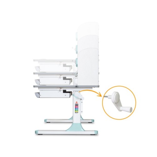Парта Mealux Edmonton Multicolor BL з полицею (BD-610 W/МС + BL с полкой)
