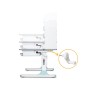 Парта Mealux Edmonton Multicolor BL з полицею (BD-610 W/МС + BL с полкой)