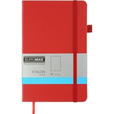 Книга записна Buromax Etalon 125x195 мм 96 аркушів в точку обкладинка зі штучної шкіри Червона (BM.291360-05)
