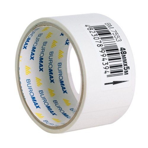 Скотч Buromax двосторонній на паперовій основі 48 мм х 5 м (BM.7553)