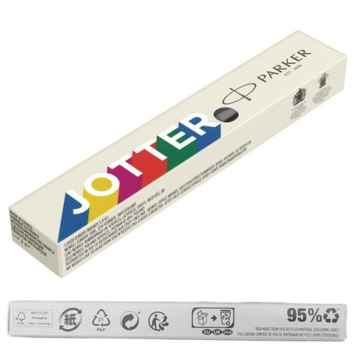 Ручка пір'яна Parker JOTTER 17 Originals Black CT  FP F в Eco упаковці (15 611e)