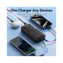 Батарея універсальна Vention 20000 mAh 22.5W with Built-in USB-C and Lightning Cables (FHPB0)