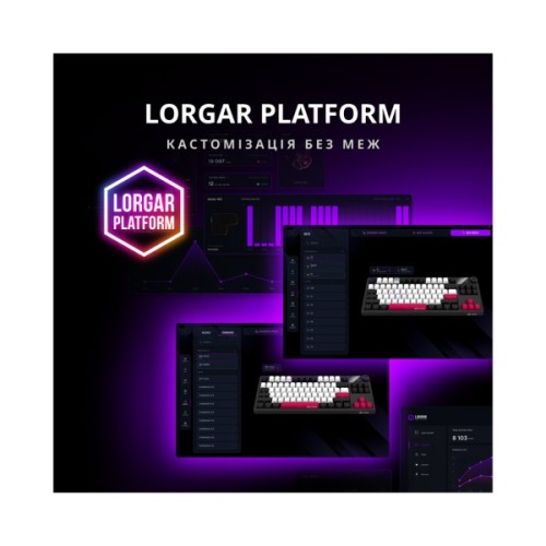 Клавіатура Lorgar KBP70TKLW Wireless TKL Mechanical Pro UA Black/Yellow (LRG-KBP70TKLW-YL-US)