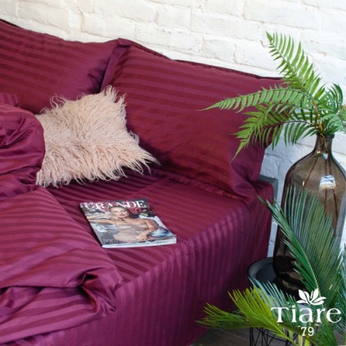 Постільна білизна Tiare 79 Сатин Страйп Кольоровий полуторний (79_Stripe_pl)