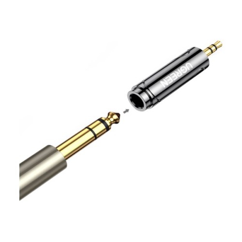 Перехідник 3.5mm M to 6.35mm F AV168 black Ugreen (60711)