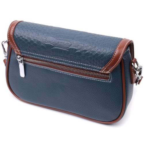 Сумка Vintage З натуральної шкіри Синя (22622)