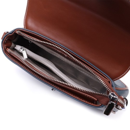 Сумка Vintage З натуральної шкіри Синя (22622)