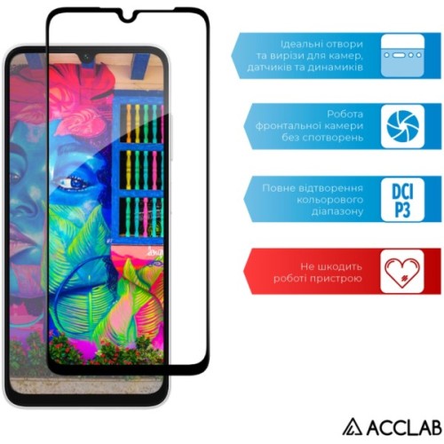 Скло захисне ACCLAB Full Glue Samsung A05S Black (1283126581908)