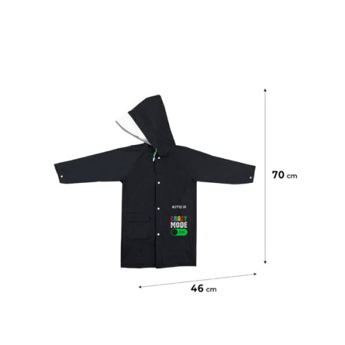 Дощовик дитячий Kite Crazy mode S 115-130 см Чорний (K24-2600S)