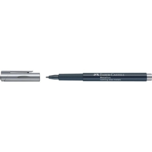 Маркер Faber-Castell металік для декору Metallics Marker Nothing else metals, M (1,5 мм), колір срібло (30347)
