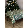 Скатертина Прованс святкова Санта на зеленому 180х140 см (035787)