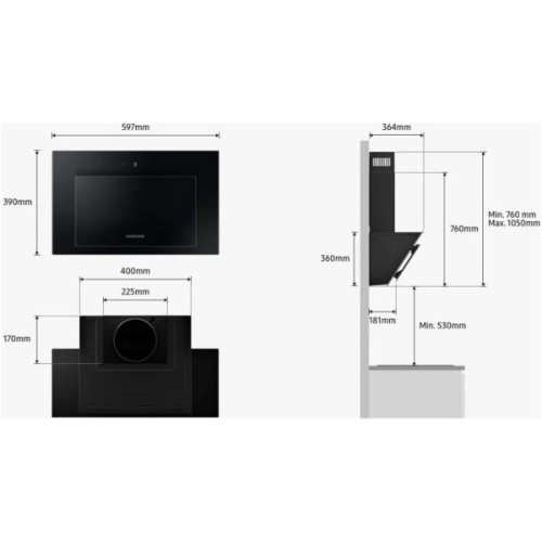 Витяжка кухонна Samsung NK24B3501VB/WT