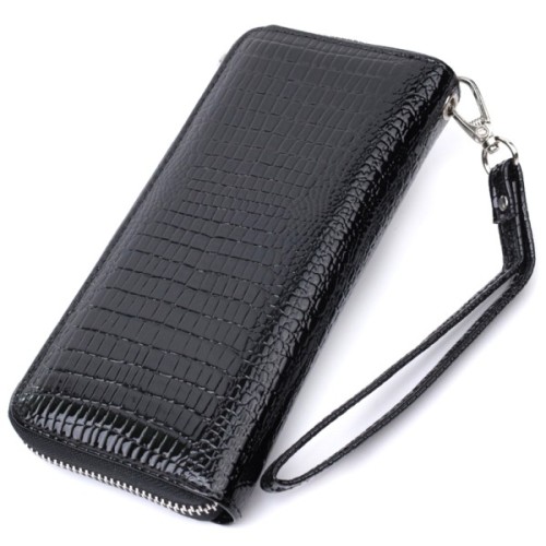 Гаманець ST Leather З натуральної шкіри Чорний (22678)
