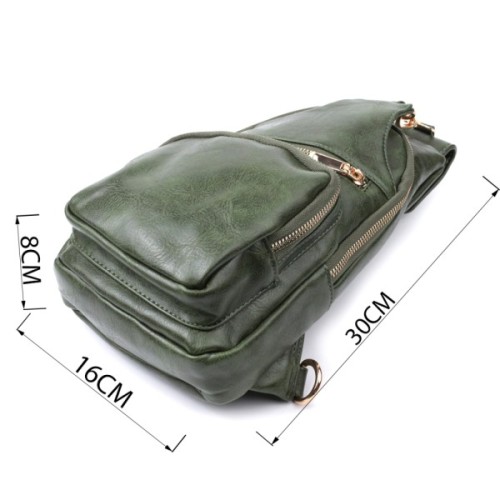 Сумка Vintage З екошкіри Зелена (22755)