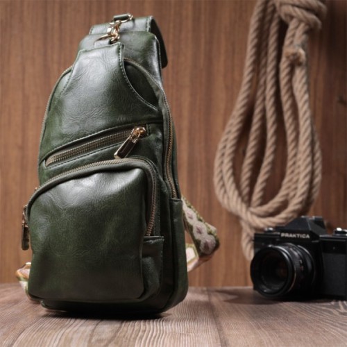 Сумка Vintage З екошкіри Зелена (22755)