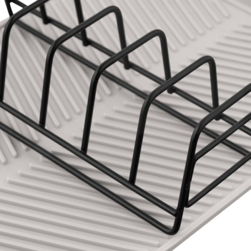 Сушарка для посуду Ardesto Minimalism 39х25х8см, силікон, метал, сірий (ARHK4102DR)