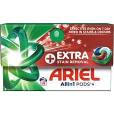 Капсули для прання Ariel Pods+ All-in-1 Extra Stain Removal Екстрасила виведення плям 19 шт. (8700216765800)