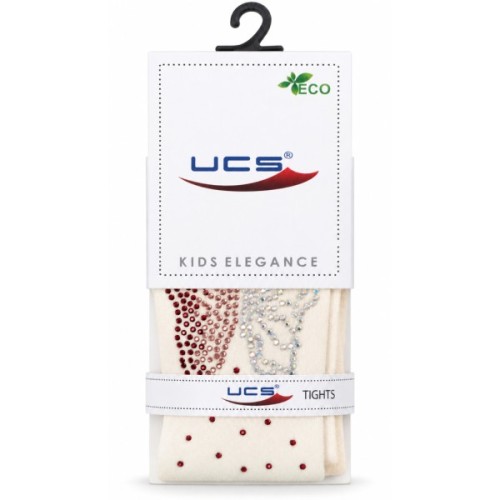 Колготки дитячі UCS Socks зі стразами (M0C0302-1158-3G-cream)