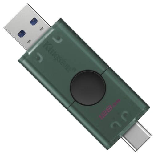 USB флеш накопичувач Kingston 128GB DataTraveler Duo USB 3.2 / Type-C Black/Green (DTDEG2/128GB)