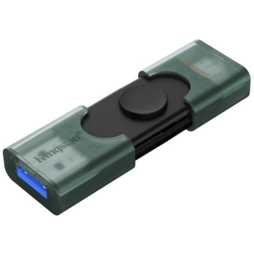 USB флеш накопичувач Kingston 128GB DataTraveler Duo USB 3.2 / Type-C Black/Green (DTDEG2/128GB)