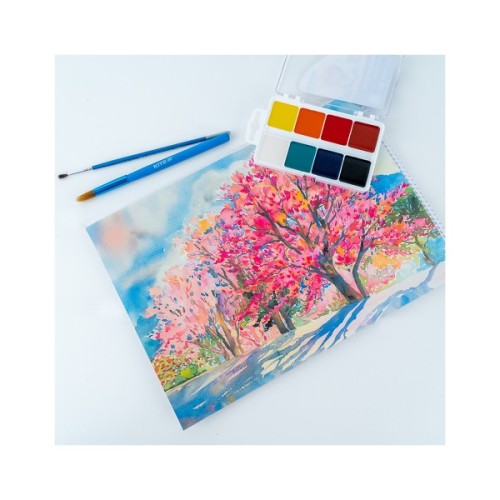 Акварельні фарби Kite Classic, 8 кольорів (K-065)