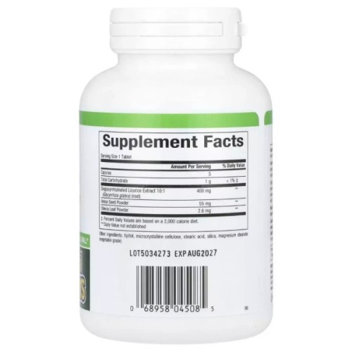 Трави Natural Factors Екстракт кореня солодки дегліцирризінований, DGL, Deglyc (NFS-04508)