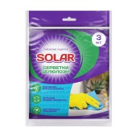 Серветки для прибирання Solar Household Целюлозні вологопоглинаючі 3 шт. (4820269930179)