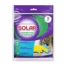 Серветки для прибирання Solar Household Целюлозні вологопоглинаючі 3 шт. (4820269930179)