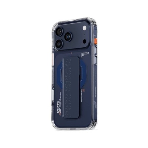 Чохол до мобільного телефона Skinarma Haxa Magnetic Charging + Grip Stand iPhone 17 Pro Max Blue (8886461249446)