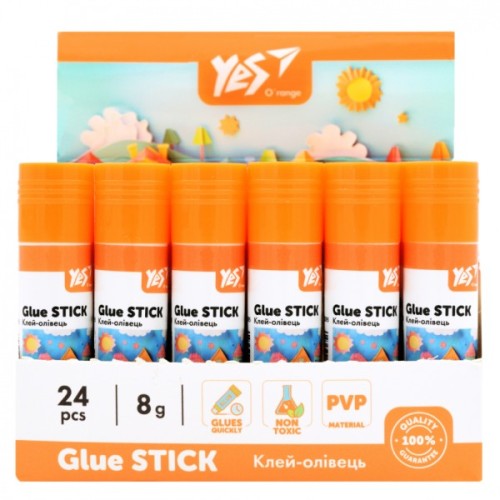 Клей Yes олівець PVA Orange Line 8г (320295)