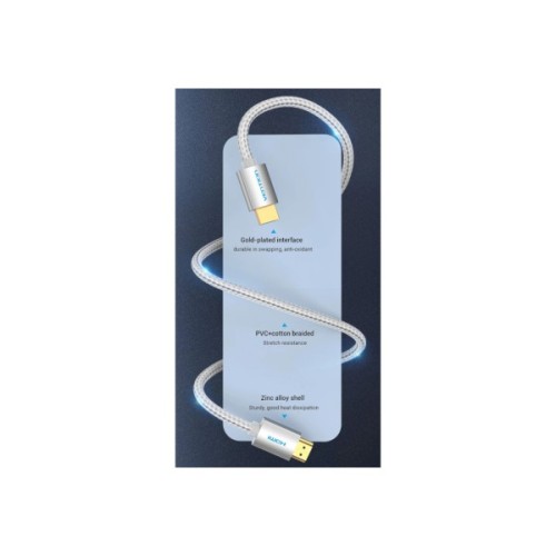 Кабель мультимедійний HDMI M to HDMI M 10.0m V2.0 4K60Hz silver Vention (AABIL)