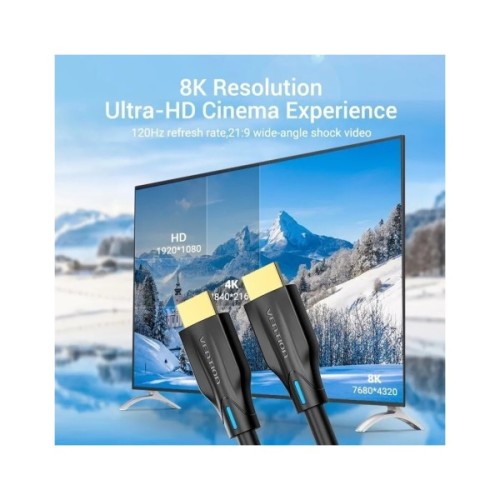 Кабель мультимедійний HDMI M to HDMI M 10.0m 8K60Hz black Vention (AANBL)