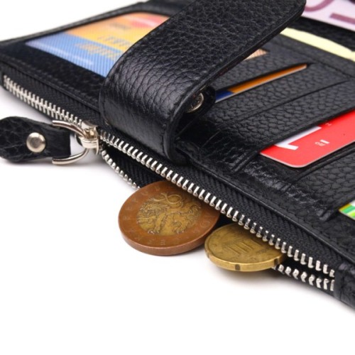 Гаманець Canpellini З натуральної шкіри Чорний (21641)