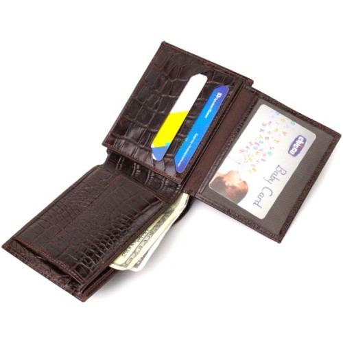 Гаманець Canpellini З натуральної шкіри Коричневий (21926)