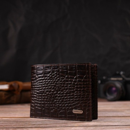 Гаманець Canpellini З натуральної шкіри Коричневий (21926)