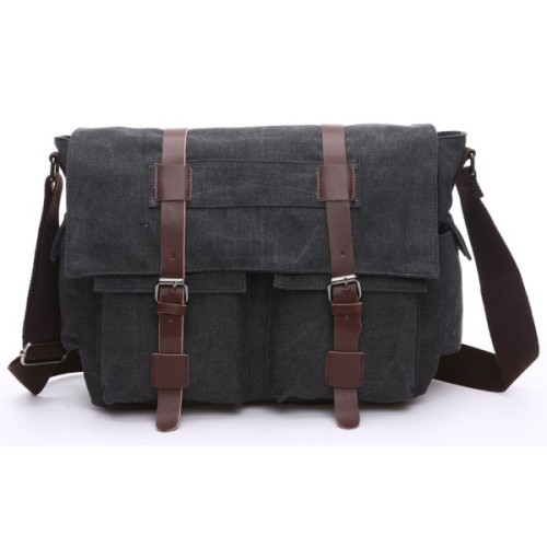 Сумка Vintage На плече текстильна Чорна (20076)