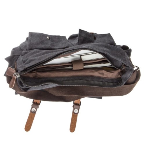 Сумка Vintage На плече текстильна Чорна (20076)